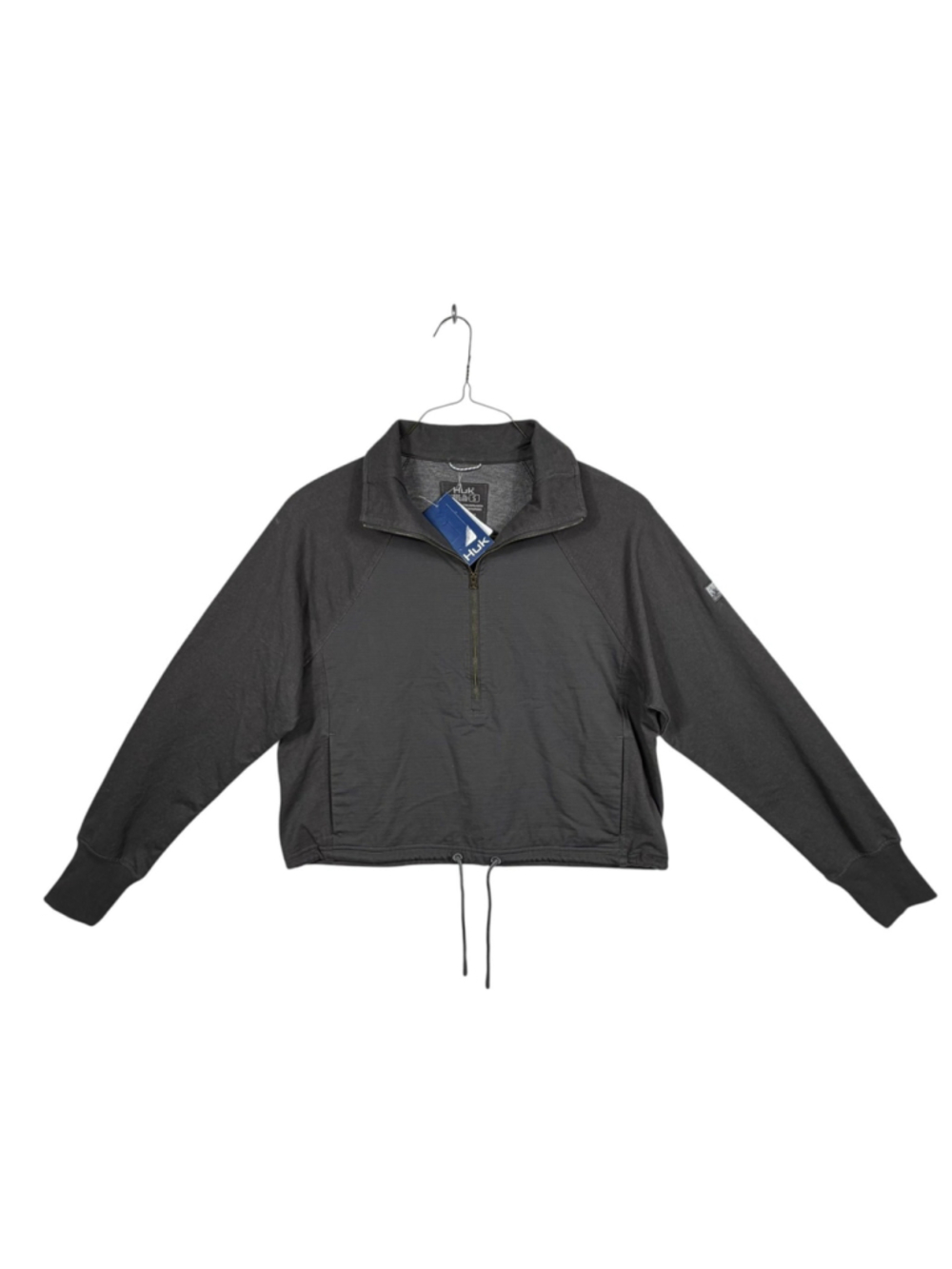 HUK Cruiser Hybrid Jacket Volcanic Ash French Terry Stretch 1/2 Zip Women Small